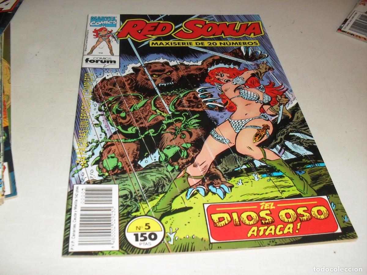 C&oacute;mics: RED SONJA,LA DIABLESA DE LA ESPADA,N&ordm; 5,(DE 2O),CON THONGOR DE COMPLEMENTO.FORUM,1992 - Foto 1