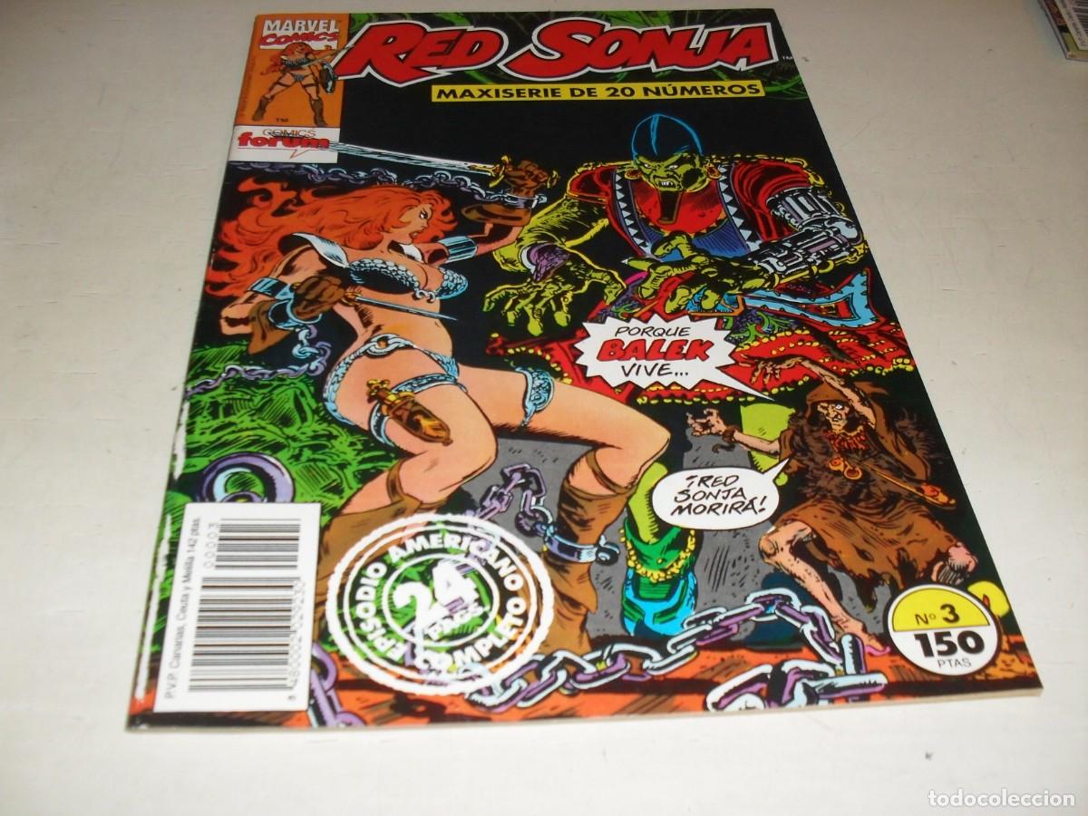 C&oacute;mics: RED SONJA,LA DIABLESA DE LA ESPADA,N&ordm; 3,(DE 2O),CON THONGOR DE COMPLEMENTO.FORUM,1992 - Foto 1