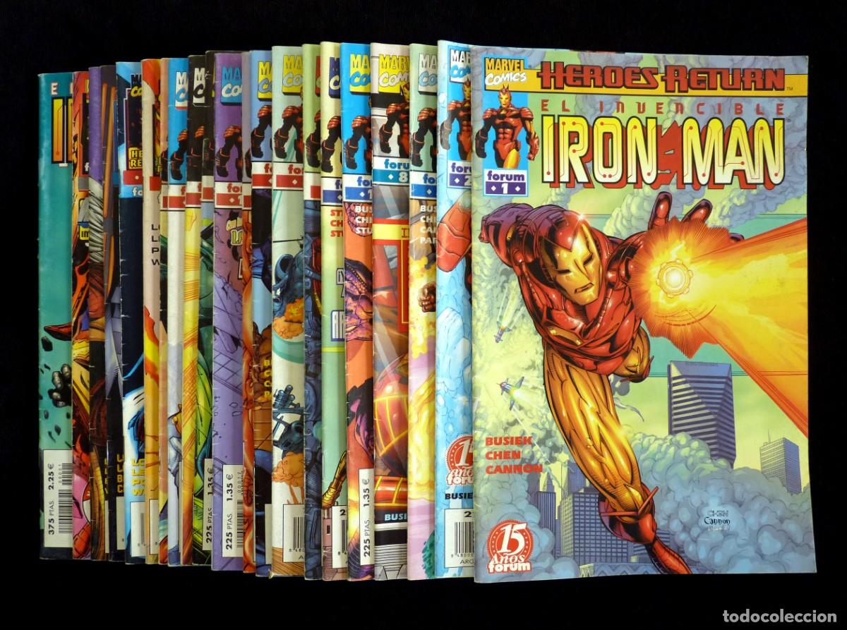 C&oacute;mics: LOTE DE 23 COMICS IRON MAN. ED. FORUM, VARIAS SERIES. LEER - Foto 1