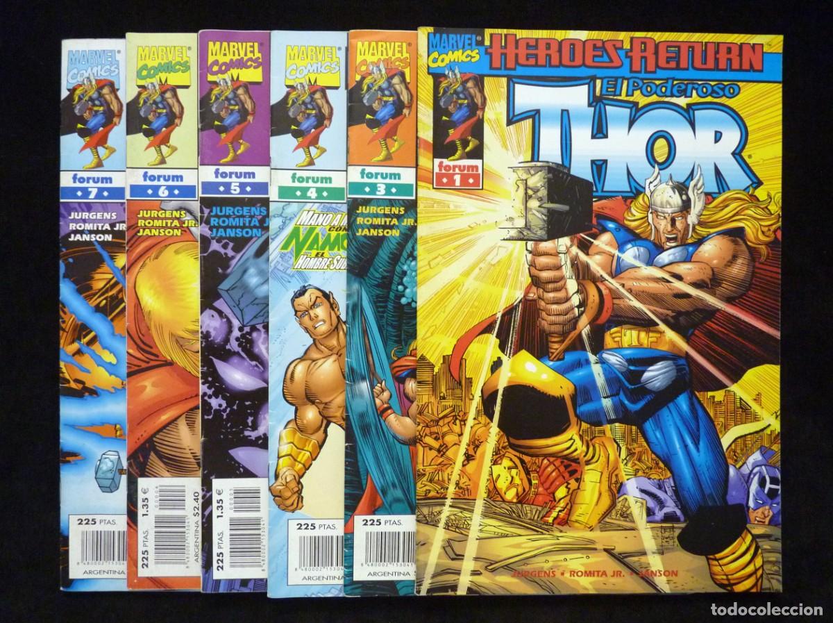 C&oacute;mics: LOTE DE 6 COMICS EL PODEROSO THOR. ED. FORUM. LEER - Foto 1