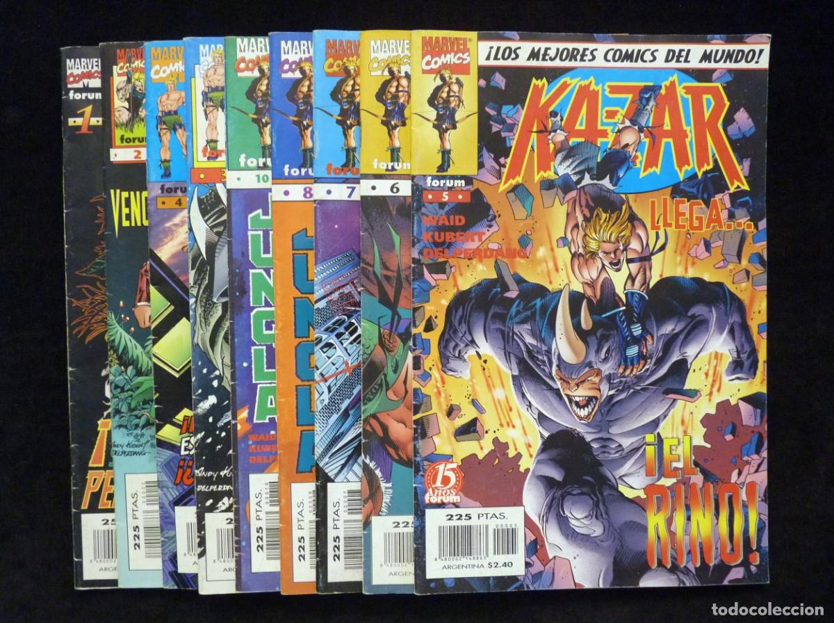 C&oacute;mics: LOTE DE 9 COMICS KA-ZAR. ED. FORUM. LEER - Foto 1