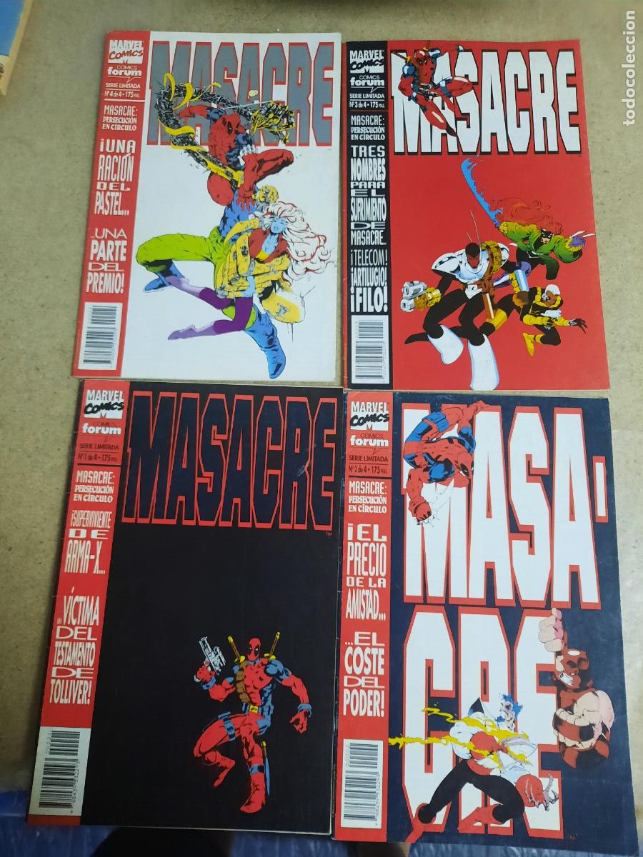 C&oacute;mics: MASACRE N&ordm; 1 AL 4 - ED. FORUM - COMPLETA! - Foto 1