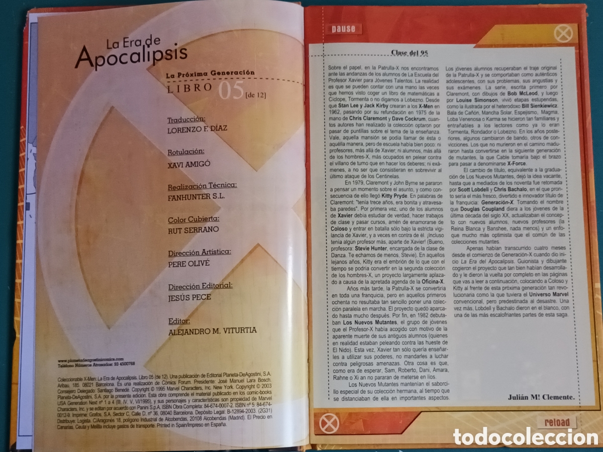 C&oacute;mics: La Era de Apocalipsis (Libro N&ordm; 5) FORUM - MARVEL 2003 Coleccionable X-Men - Foto 4