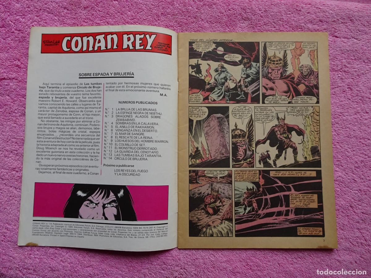 C&oacute;mics: conan rey 14 circulo de brujer&iacute;a ediciones forum 1985 - Foto 2