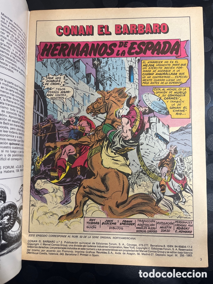 C&oacute;mics: CONAN EL B&Aacute;RBARO N.2 HERMANOS DE LA ESPADA ( 1983/1994 ) - Foto 3