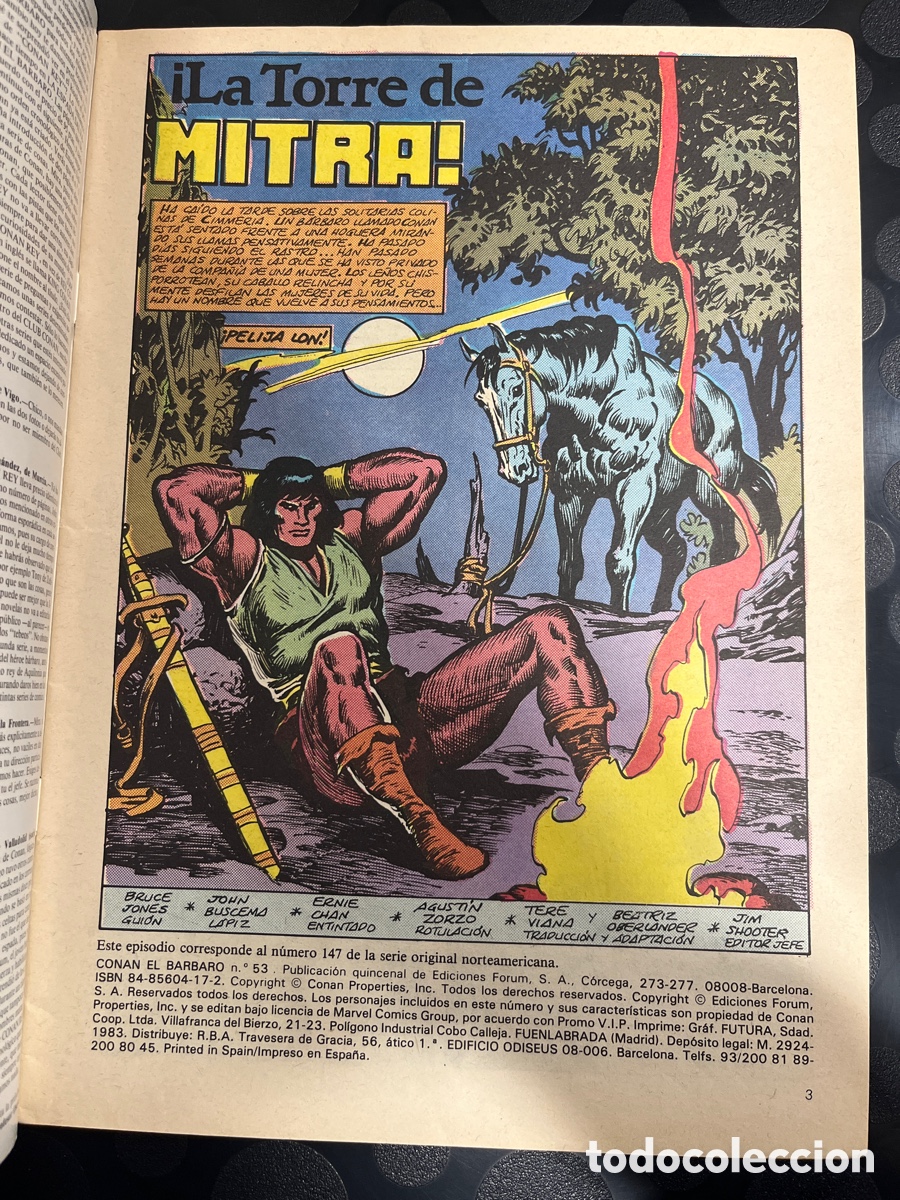 C&oacute;mics: CONAN EL B&Aacute;RBARO N.53 LA TORRE DE MITRA ( 1983/1994 ) - Foto 3