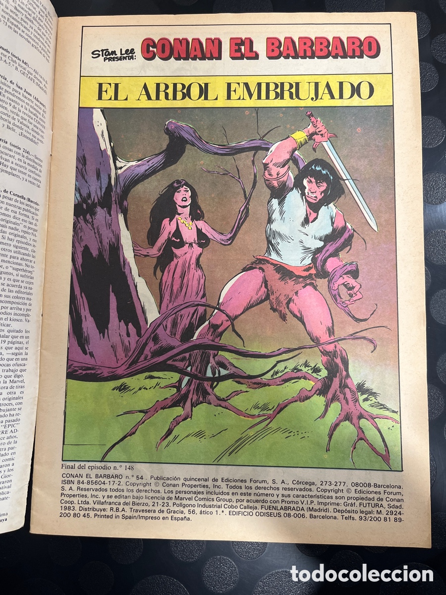 C&oacute;mics: CONAN EL B&Aacute;RBARO N.54 LA MARCA DE LA MUERTE ( 1983/1994 ) - Foto 3