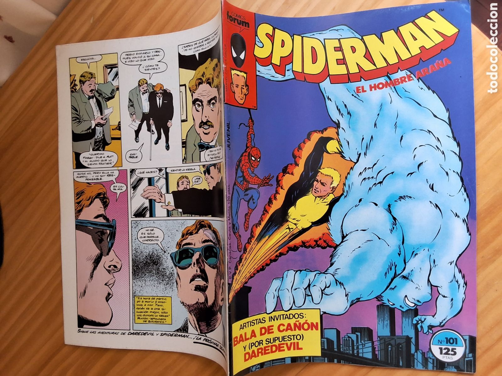 C&oacute;mics: Spiderman forum grapa numero 101 bala de ca&ntilde;&oacute;n y daredevil - Foto 1