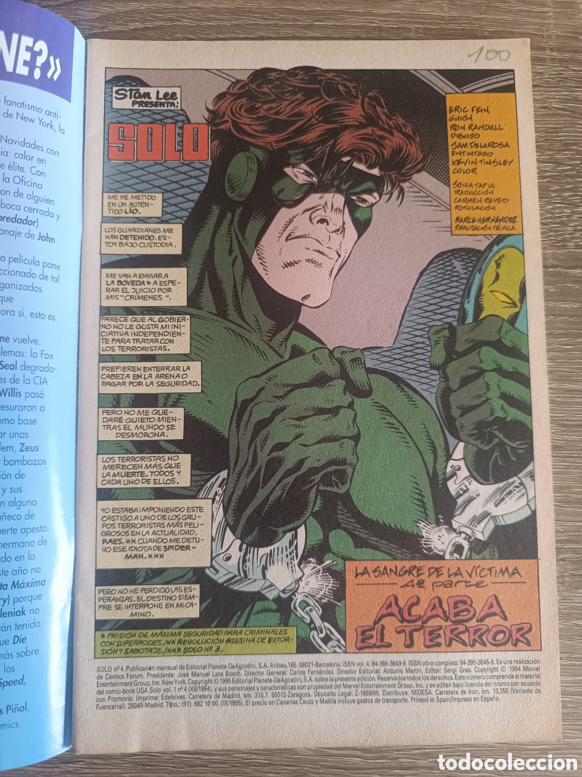 C&oacute;mics: SOLO - Serie Limitada n&ordm;4 de 4 - La Confrontaci&oacute;n Decisiva - Marvel C&oacute;mics - Forum 1995 - Foto 5