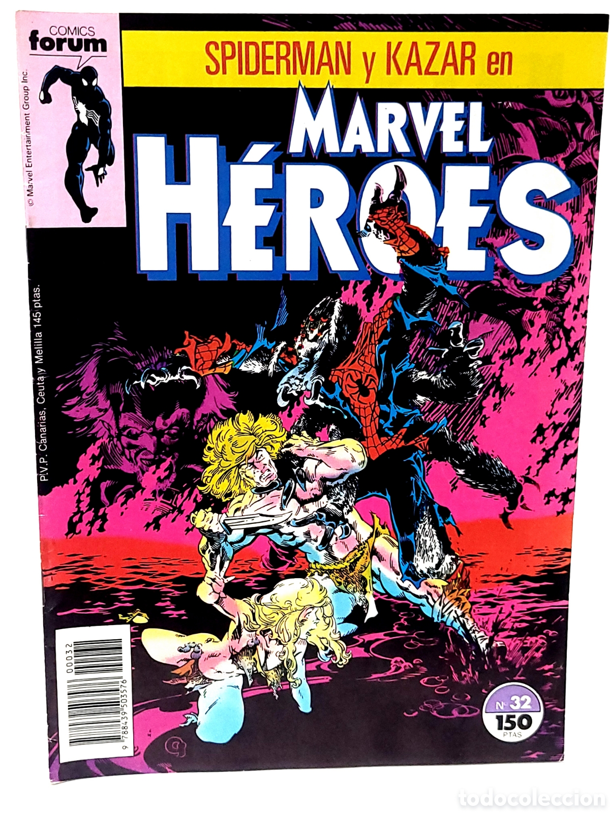 C&oacute;mics: CASI EXCELENTE ESTADO MARVEL HEROES 32 FORUM COMICS GRAPA - Foto 1