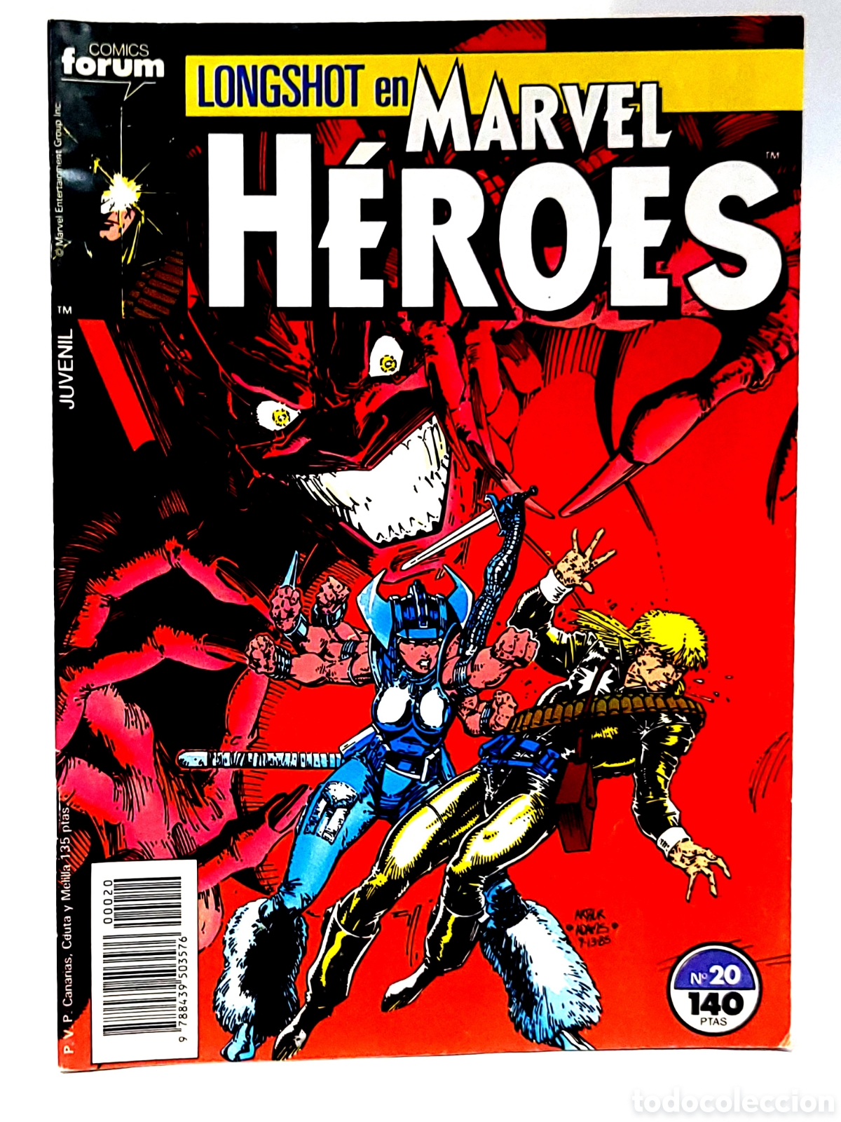 C&oacute;mics: CASI EXCELENTE ESTADO MARVEL HEROES 20 FORUM COMICS GRAPA - Foto 1