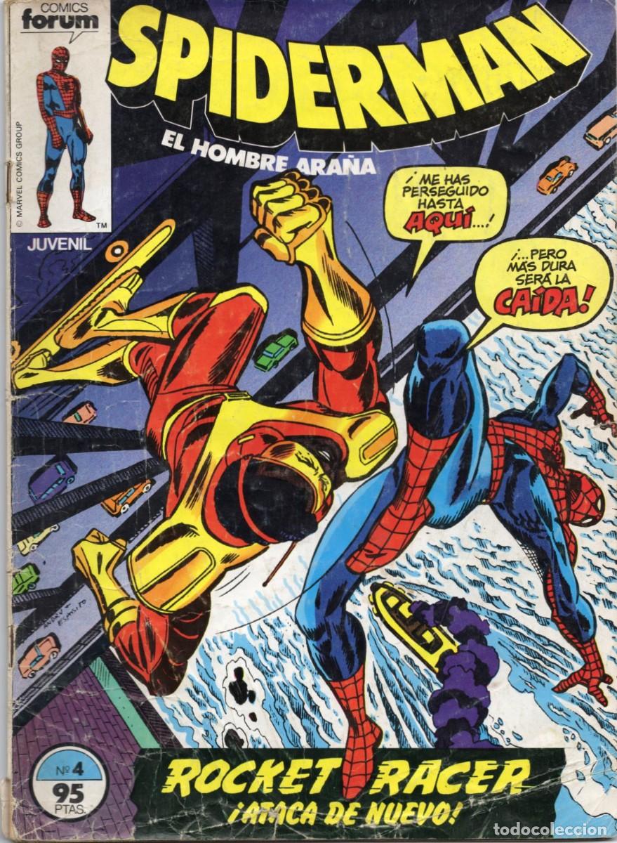 C&oacute;mics: SPIDERMAN N&ordm; 4 ROCKET RACER &iexcl;ATACA DE NUEVO EDICIONES FORUM 1983 - Foto 1