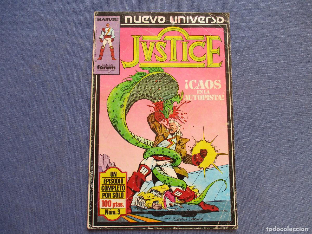 C&oacute;mics: MARVEL / JUSTICE N.&ordm; 3 - NUEVO UNIVERSO MARVEL - FORUM 1988 - Foto 1