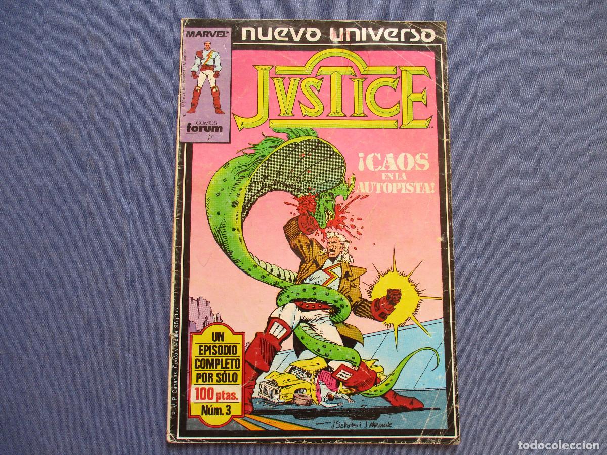 C&oacute;mics: MARVEL / JUSTICE N.&ordm; 3 - NUEVO UNIVERSO MARVEL - FORUM 1988 - Foto 2