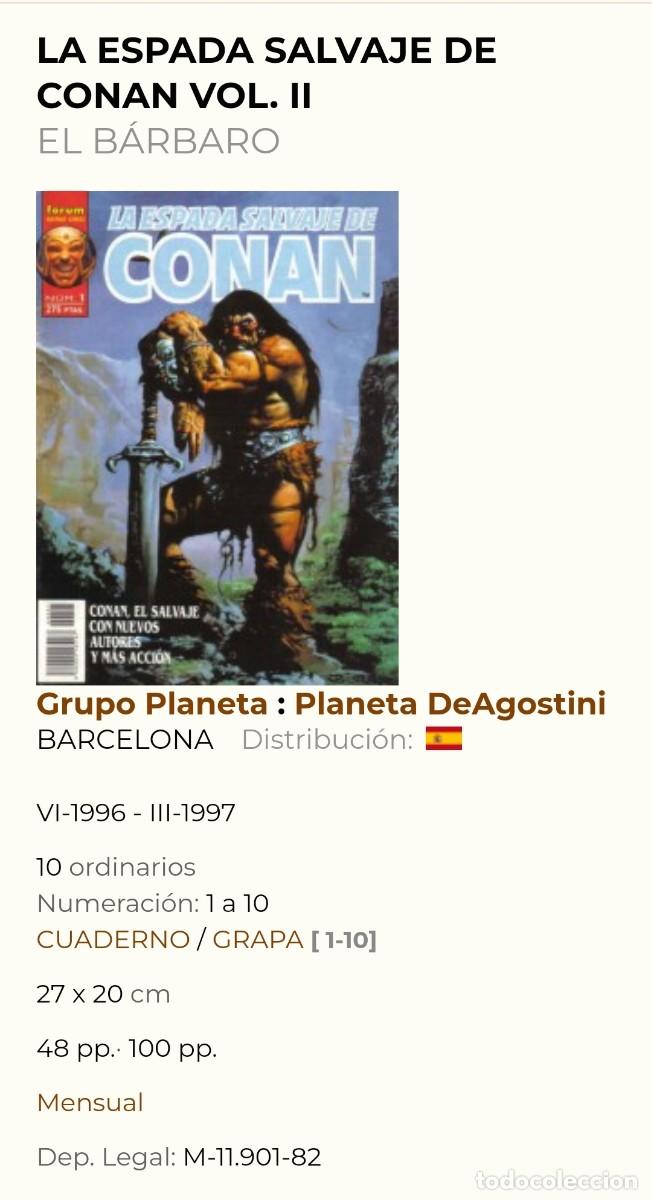 C&oacute;mics: LOTE COMICS LA ESPADA SALVAJE DE CONAN VOL.2 - Foto 10