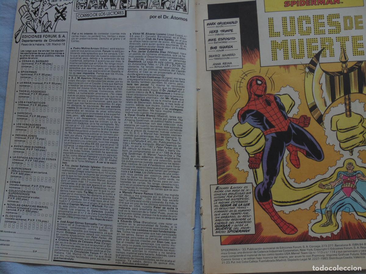 C&oacute;mics: Spiderman Vol-1 n&ordm; 33. Marvel / Forum. - Foto 2