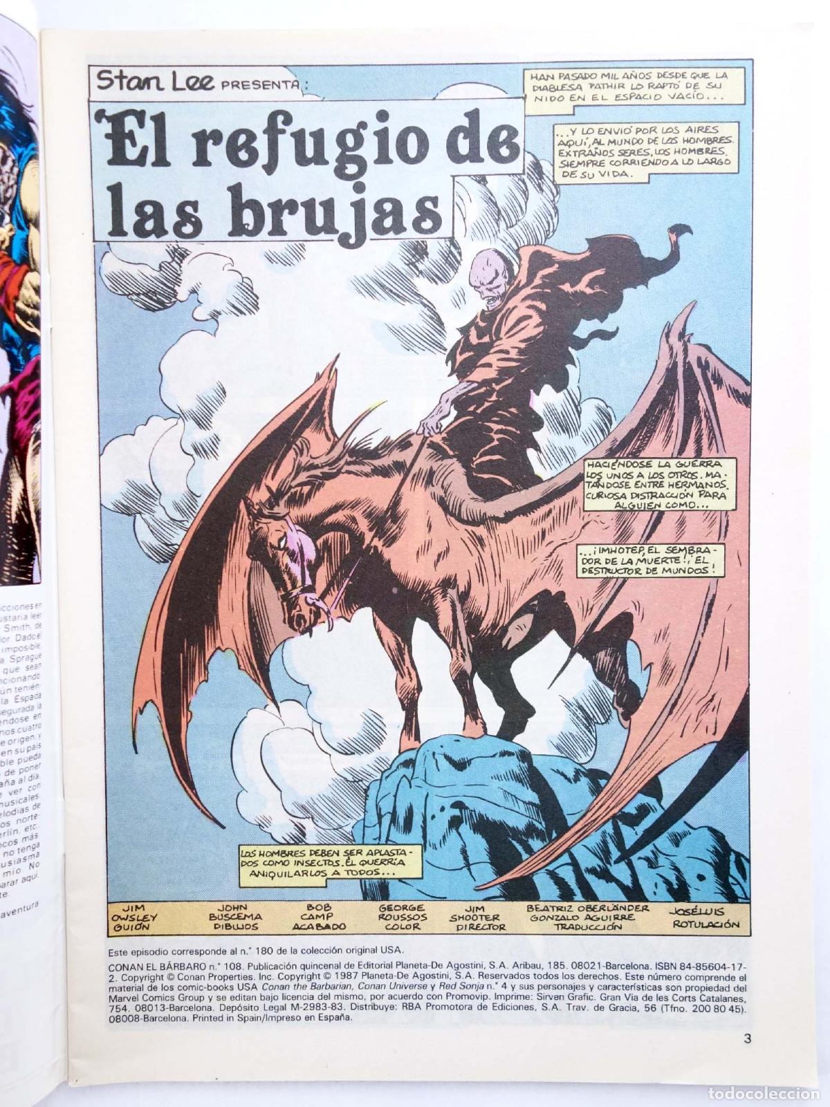 C&oacute;mics: CONAN EL BARBARO 108. EL REFUGIO DE LAS BRUJAS. Forum, 1987 - Foto 3