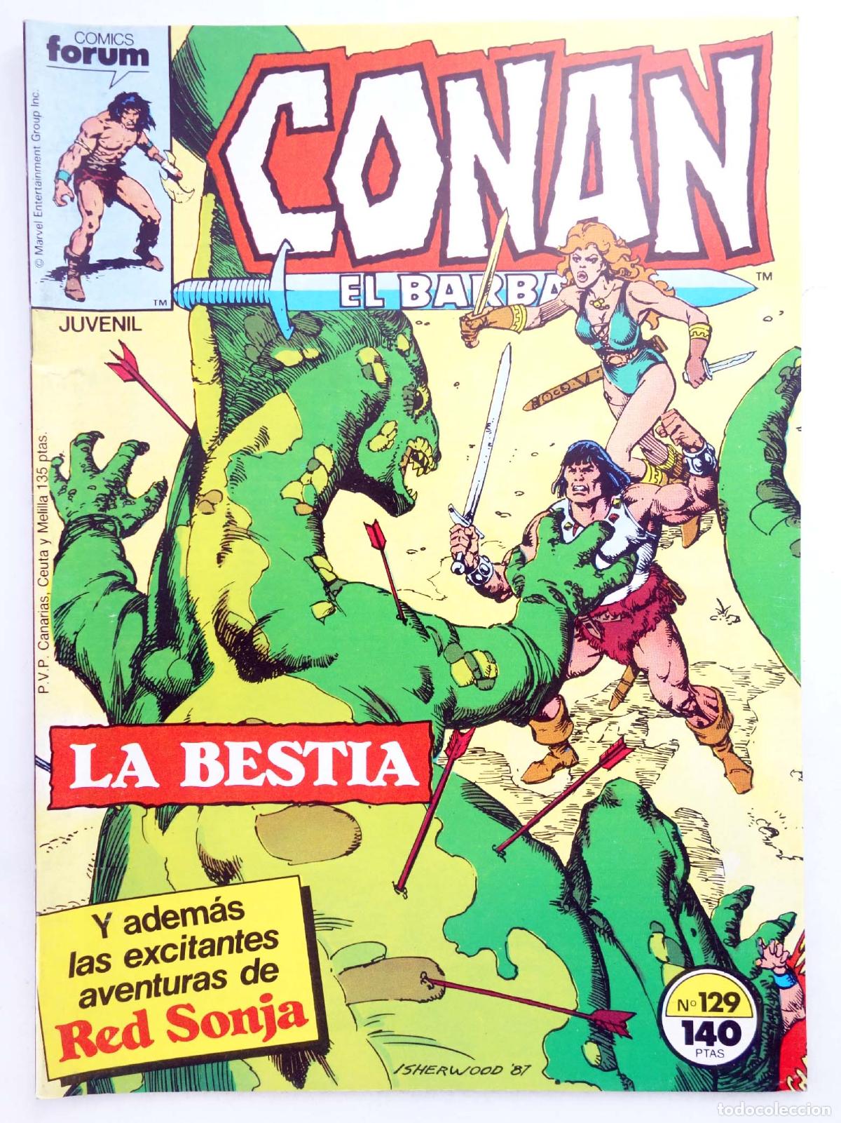 C&oacute;mics: CONAN EL BARBARO 129. LA BESTIA. Forum, 1987 - Foto 1
