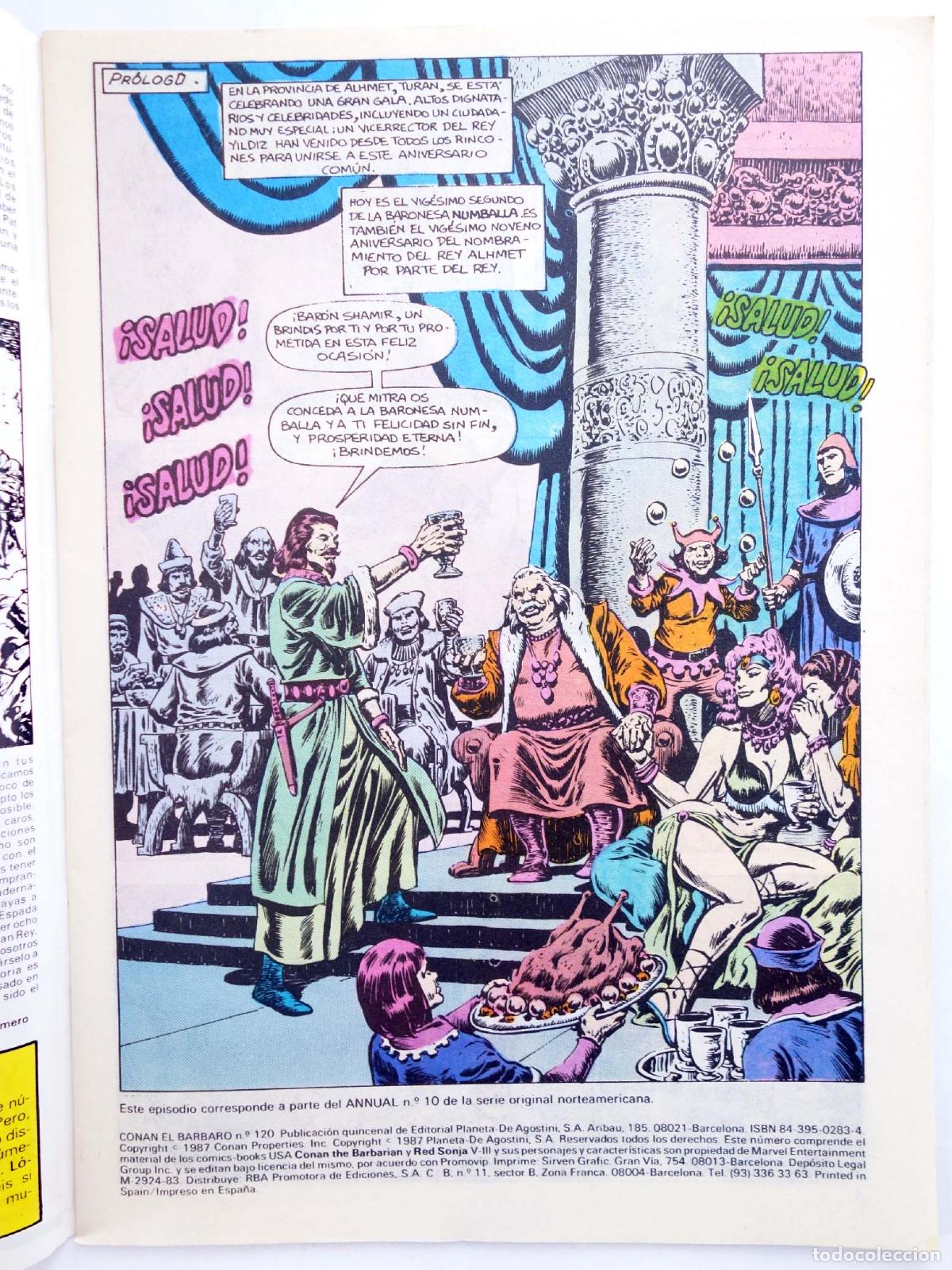 C&oacute;mics: CONAN EL BARBARO 120. LA TIERRA ARDE. Forum, 1987 - Foto 3