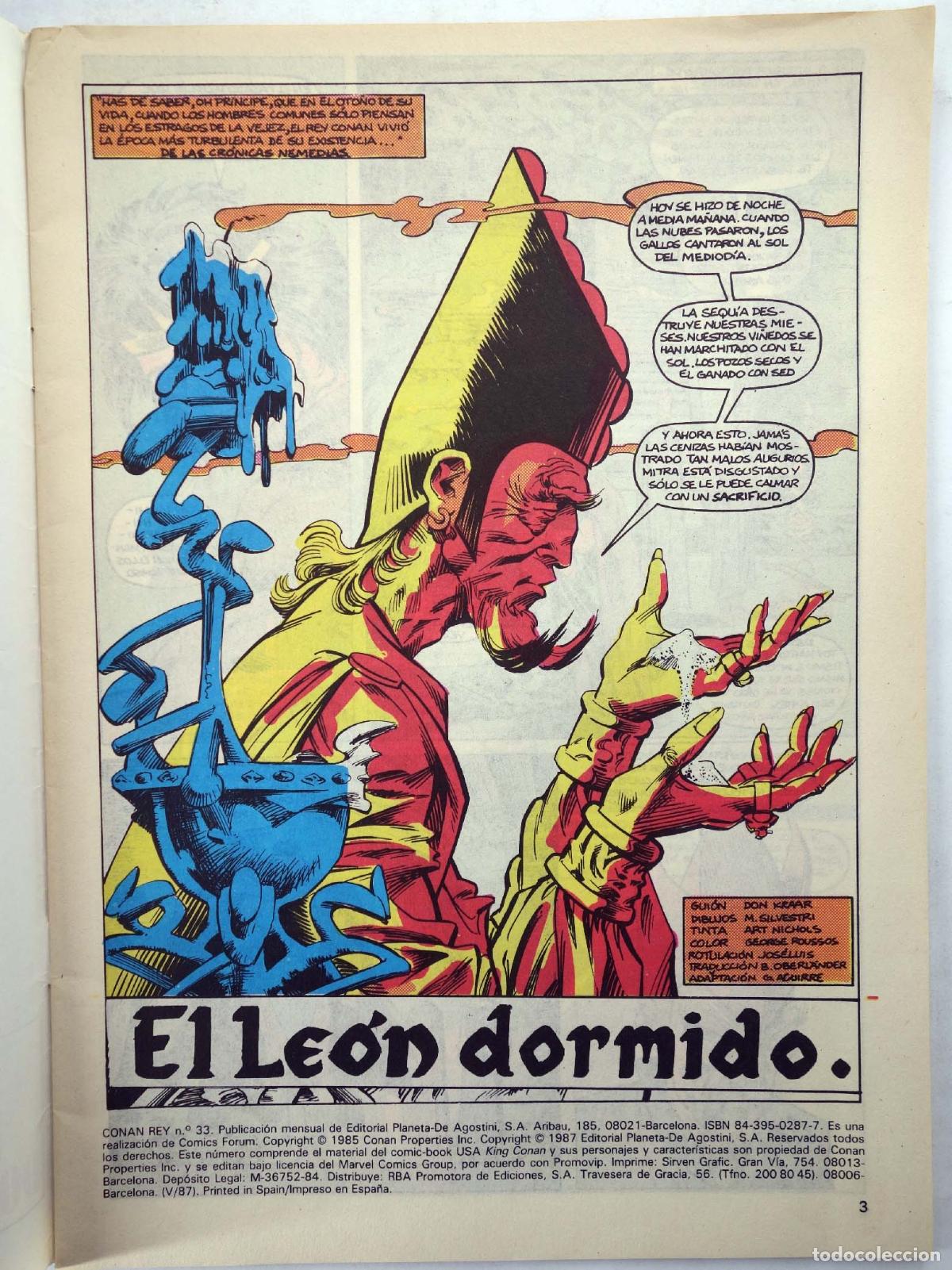 C&oacute;mics: CONAN REY 33. EL LEON DORMIDO. Forum, 1987 - Foto 3