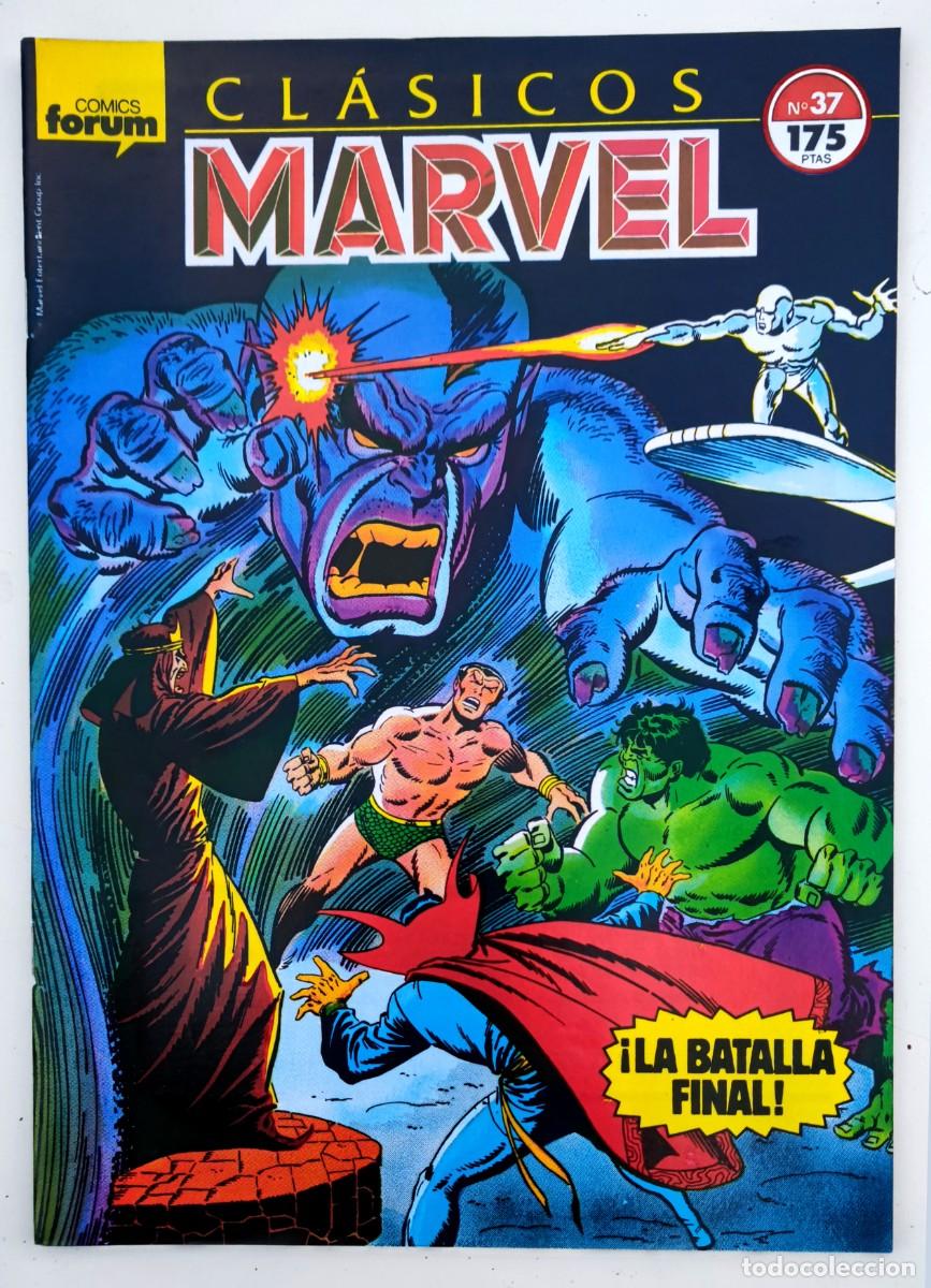 C&oacute;mics: CLASICOS MARVEL N&ordm; 37 &iexcl;LA BATALLA FINAL! COMICS FORUM PLANETA 1991 EXCELENTE - Foto 1