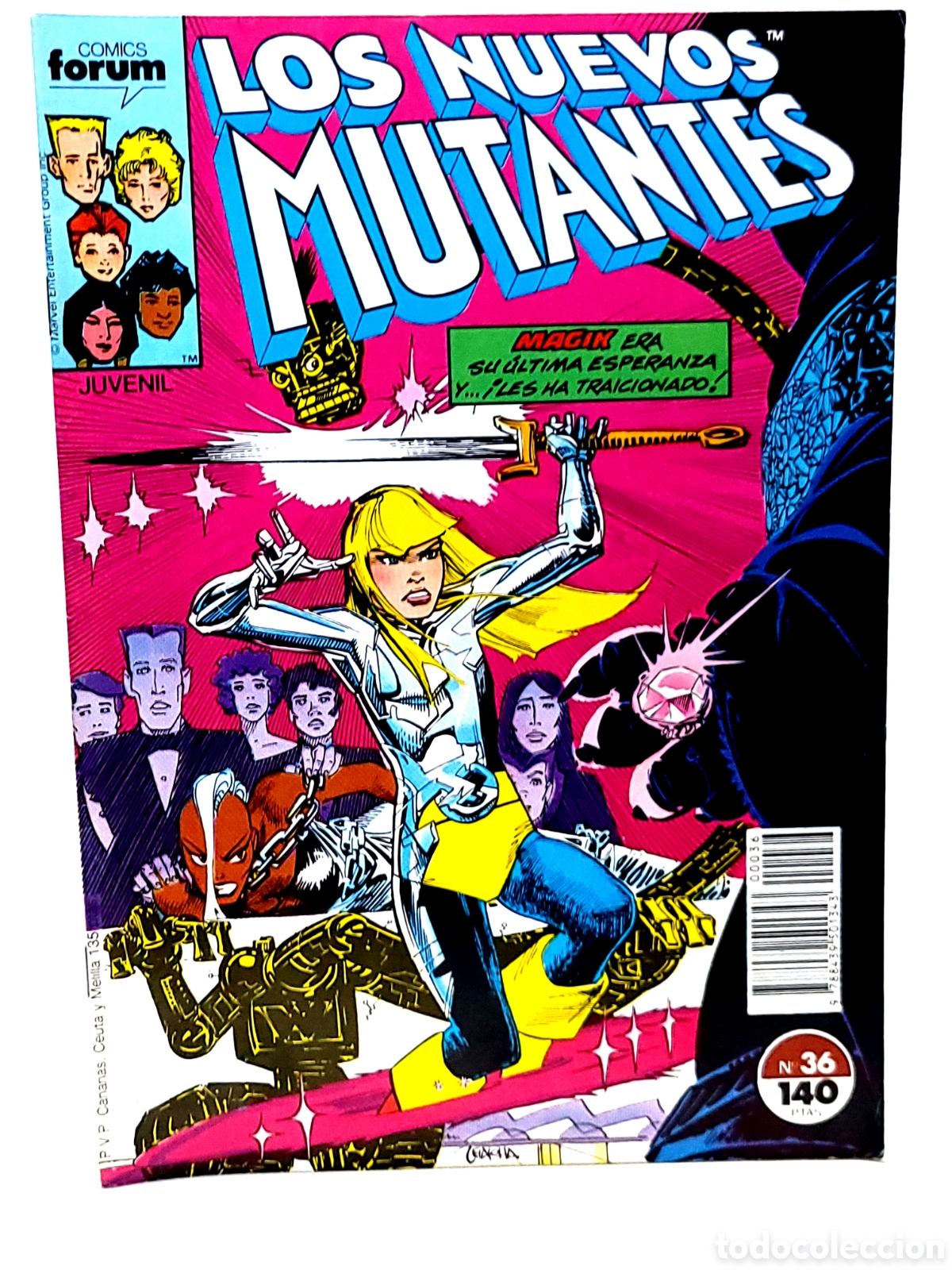 C&oacute;mics: EXCELENTE ESTADO LOS NUEVOS MUTANTES 36 FORUM COMICS GRAPA - Foto 1
