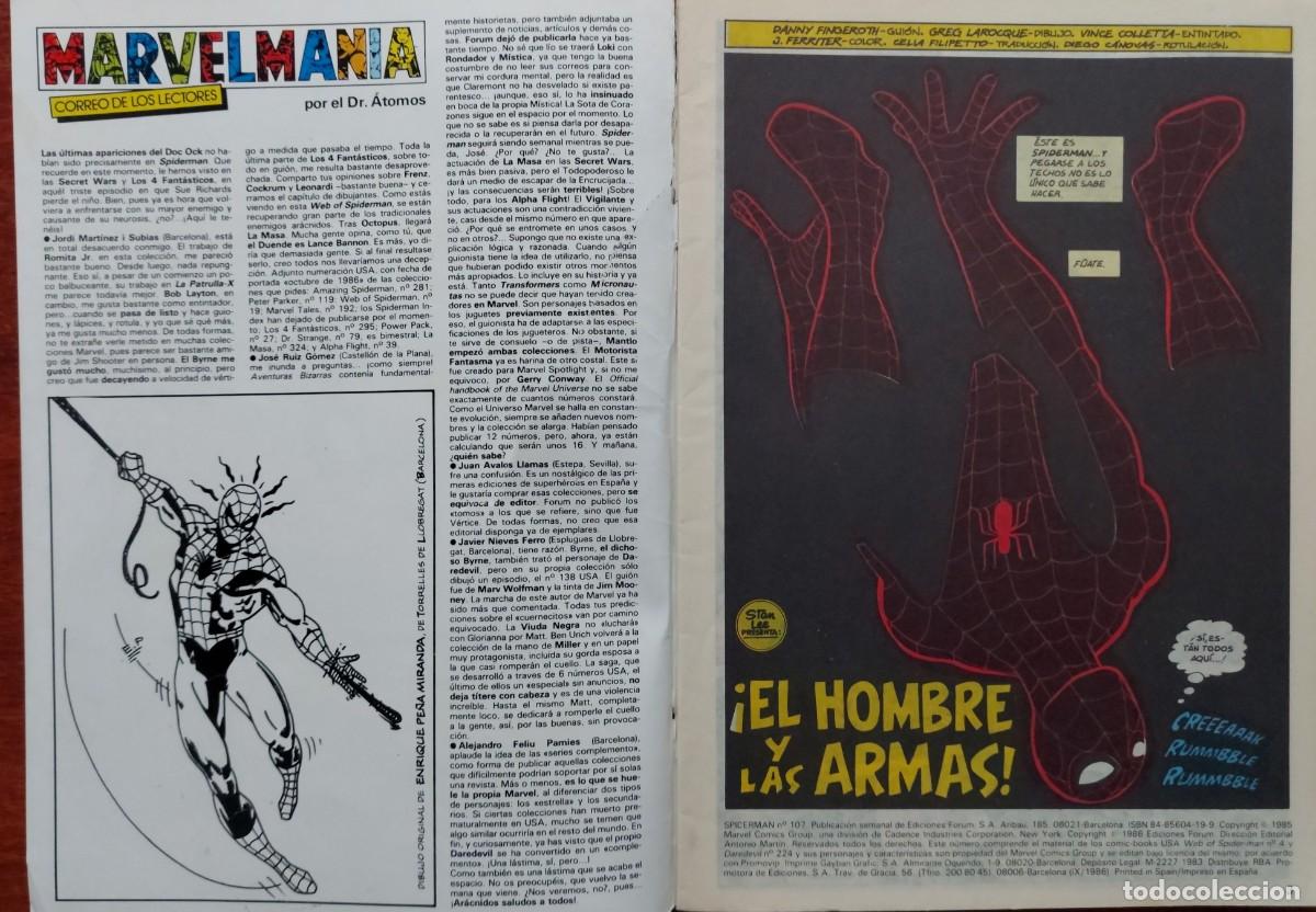 C&oacute;mics: Spiderman Vol. 1 N&ordm; 107 C&oacute;mics Forum 1986 - Foto 2