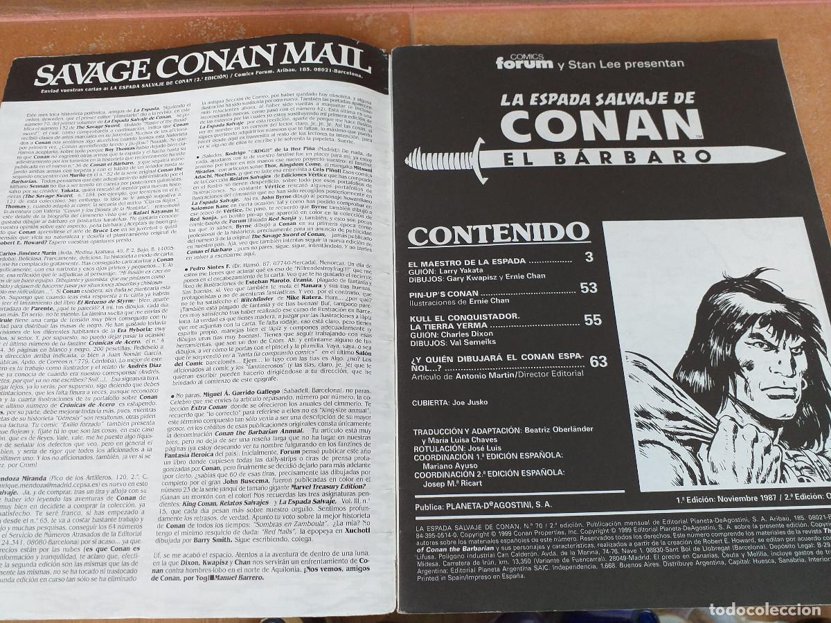 C&oacute;mics: LA ESPADA SALVAJE DE CONAN - N&ordm; 70 - El maestro de la espada - 2&ordf; edicion - FORUM - Foto 5