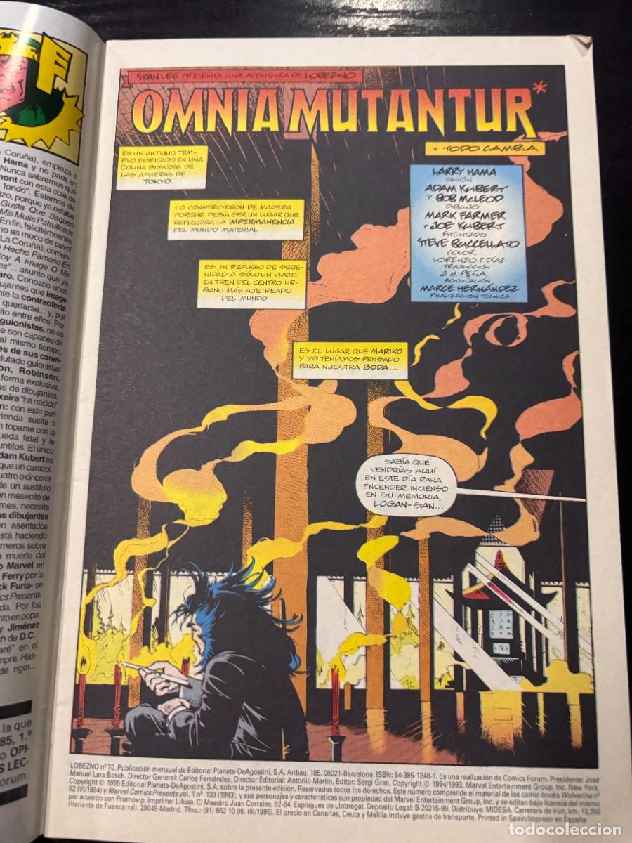 C&oacute;mics: LOBEZNO. N&ordm; 70.- OMNIA MUTANTUR. MARVEL COMICS. COMICS FORUM. - Foto 2