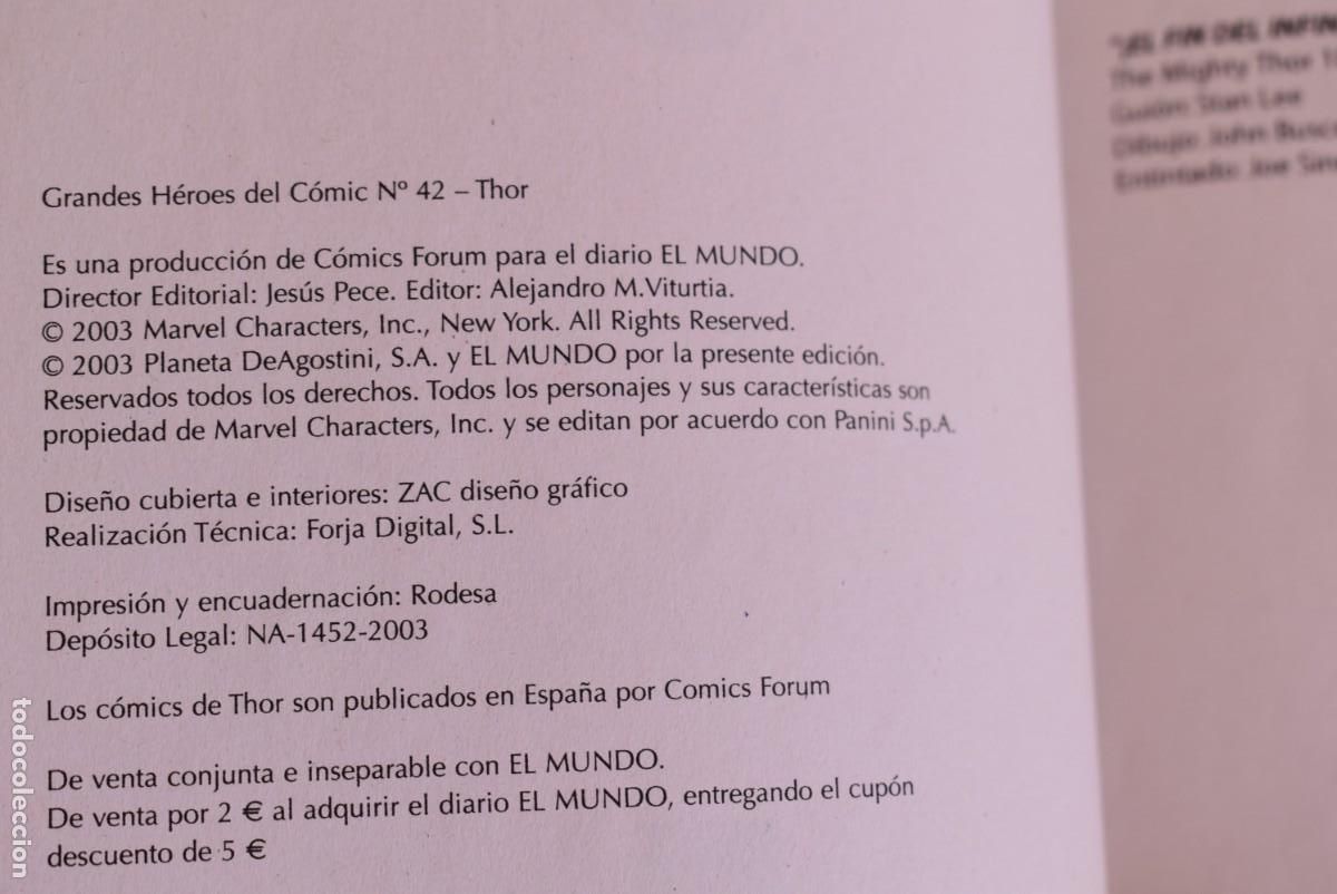 C&oacute;mics: Comic Marvel. El poderoso Thor. N. &ordm; 2. Colecci&oacute;n de comics de El Mundo. Marvel comics - Foto 3