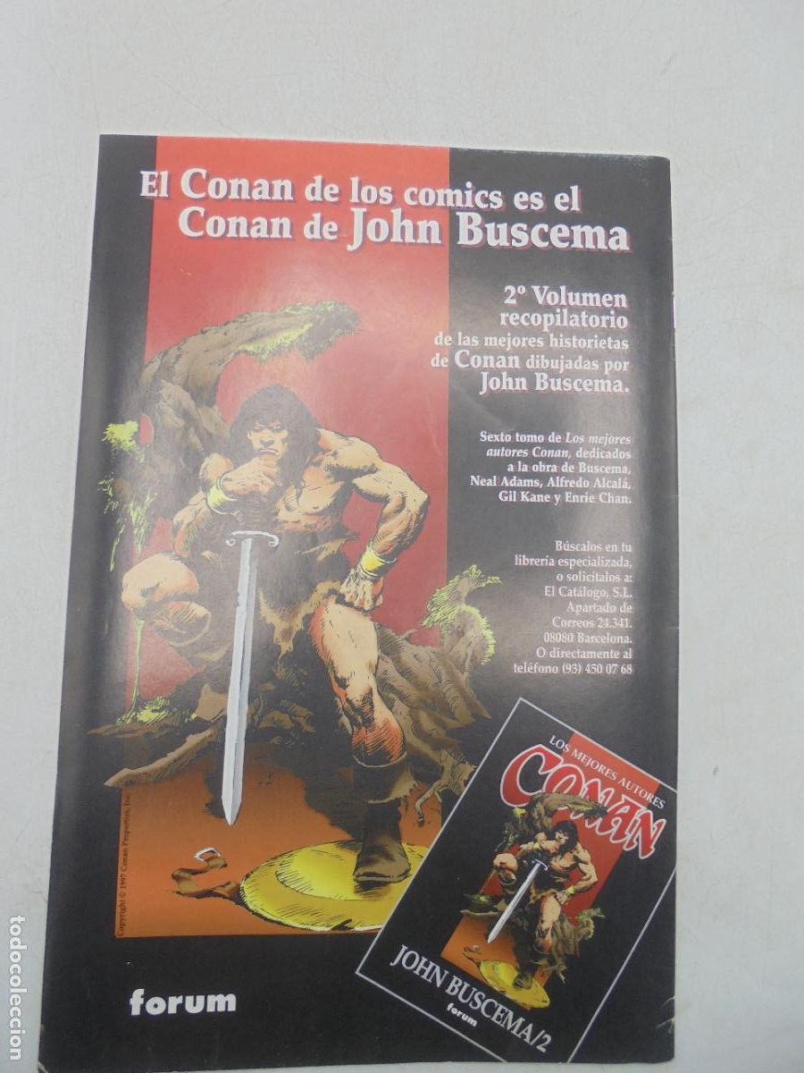 C&oacute;mics: CONAN EL BARBARO N&ordm; 2, EN LA CAVERNA DE LA MUERTE, EDITORIAL FORUM. - Foto 4