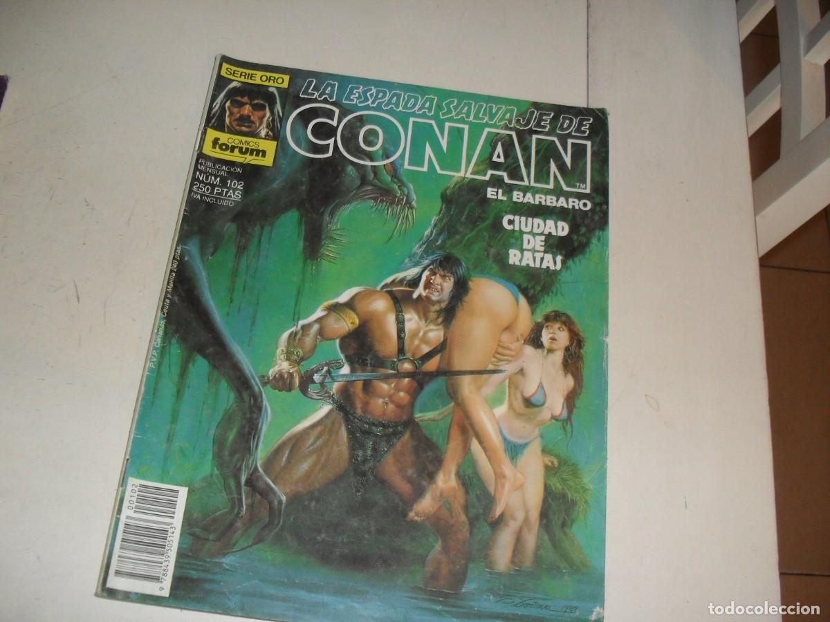 C&oacute;mics: LA ESPADA SALVAJE DE CONAN 102 CIUDAD DE RATAS,CON KULL DE COMPLEMENTO,(DE 171).FORUM,1982 - Foto 1
