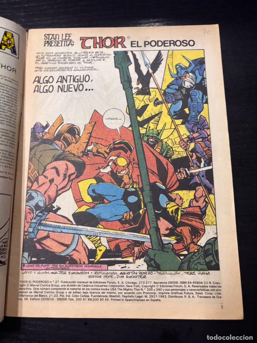 C&oacute;mics: THOR. EL PODEROSO. N&ordm; 27.- ALGO ANTIGUO, ALGO NUEVO... COMICS FORUM. - Foto 2