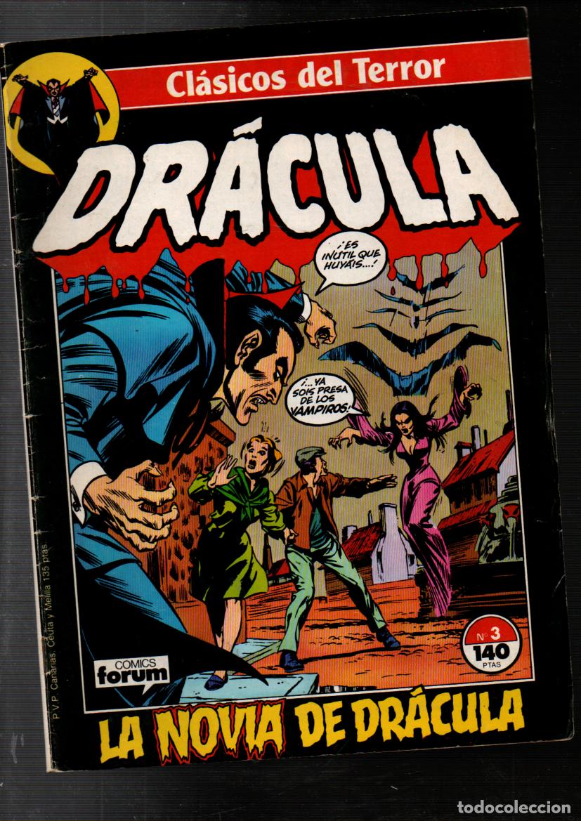 C&oacute;mics: CLASICOS DEL TERROR. DRACULA, N&ordm; 3. COMICS FORUM. PLANETA 1988 - Foto 1