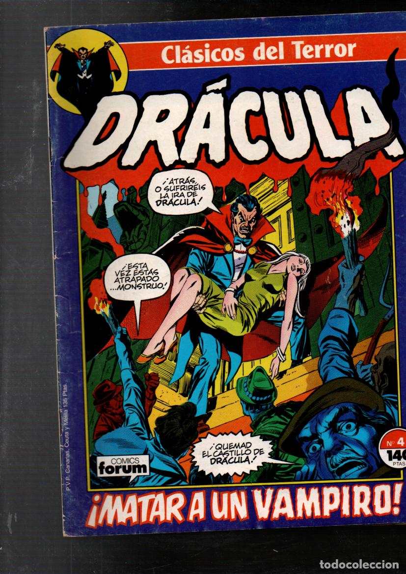 C&oacute;mics: CLASICOS DEL TERROR. DRACULA, N&ordm; 4. COMICS FORUM. PLANETA 1988 - Foto 1