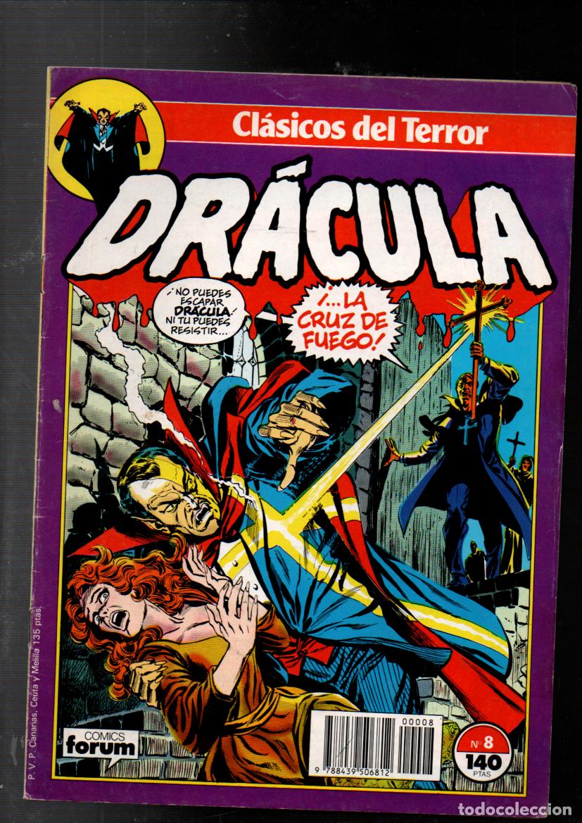 C&oacute;mics: CLASICOS DEL TERROR. DRACULA, N&ordm; 8. COMICS FORUM. PLANETA 1988 - Foto 1