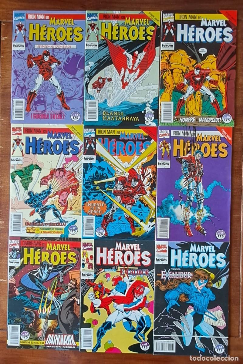 C&oacute;mics: MARVEL HEROES N&ordm; 54 A 62 FORUM IRON MAN, EXCALIBUR, DARKHAWK - Foto 19