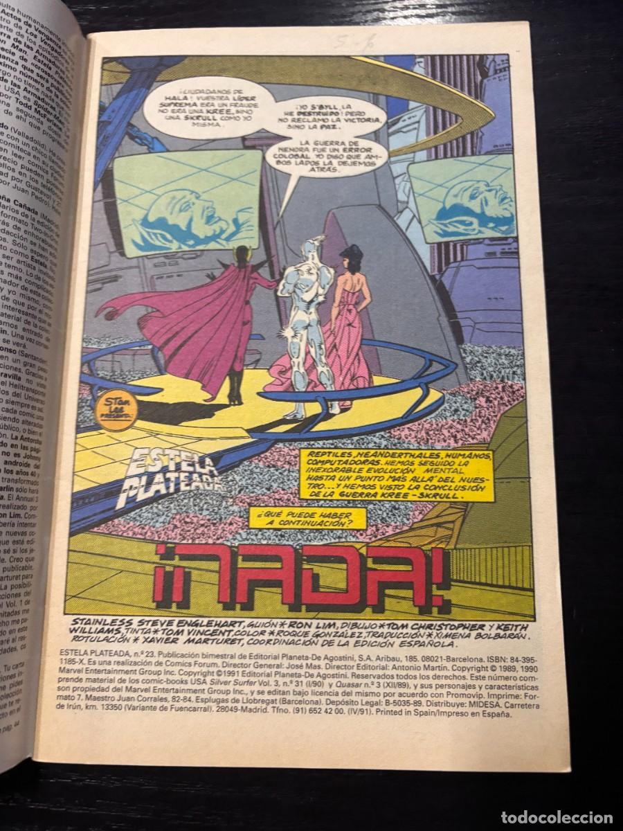 C&oacute;mics: ESTELA PLATEADA. QUASAR. N&ordm; 23.- &iexcl;NADA! COMICS FORUM. - Foto 2