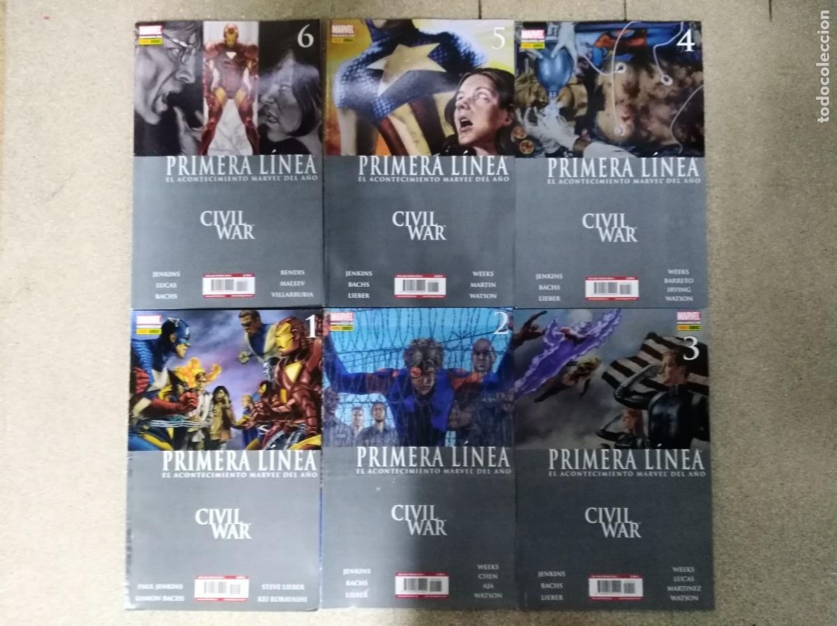 C&oacute;mics: Civil War.Primera Linea.Completa 6 Tomos.Marvel.Panini Comics - Foto 1