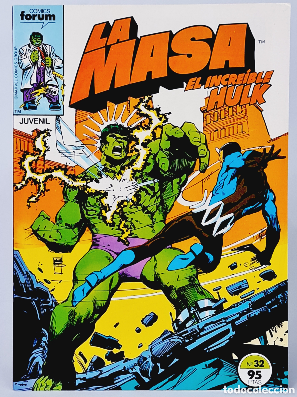 C&oacute;mics: DE KIOSCO COMIC LA MASA 32 COMICS FORUM EL INCRE&Iacute;BLE HULK MARVEL - Foto 1