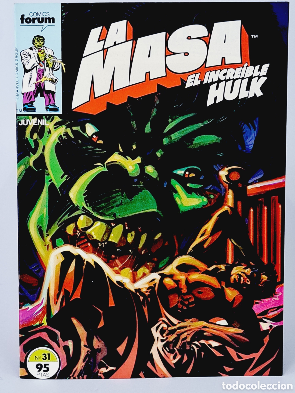 C&oacute;mics: DE KIOSCO COMIC LA MASA 31 COMICS FORUM EL INCRE&Iacute;BLE HULK MARVEL - Foto 1