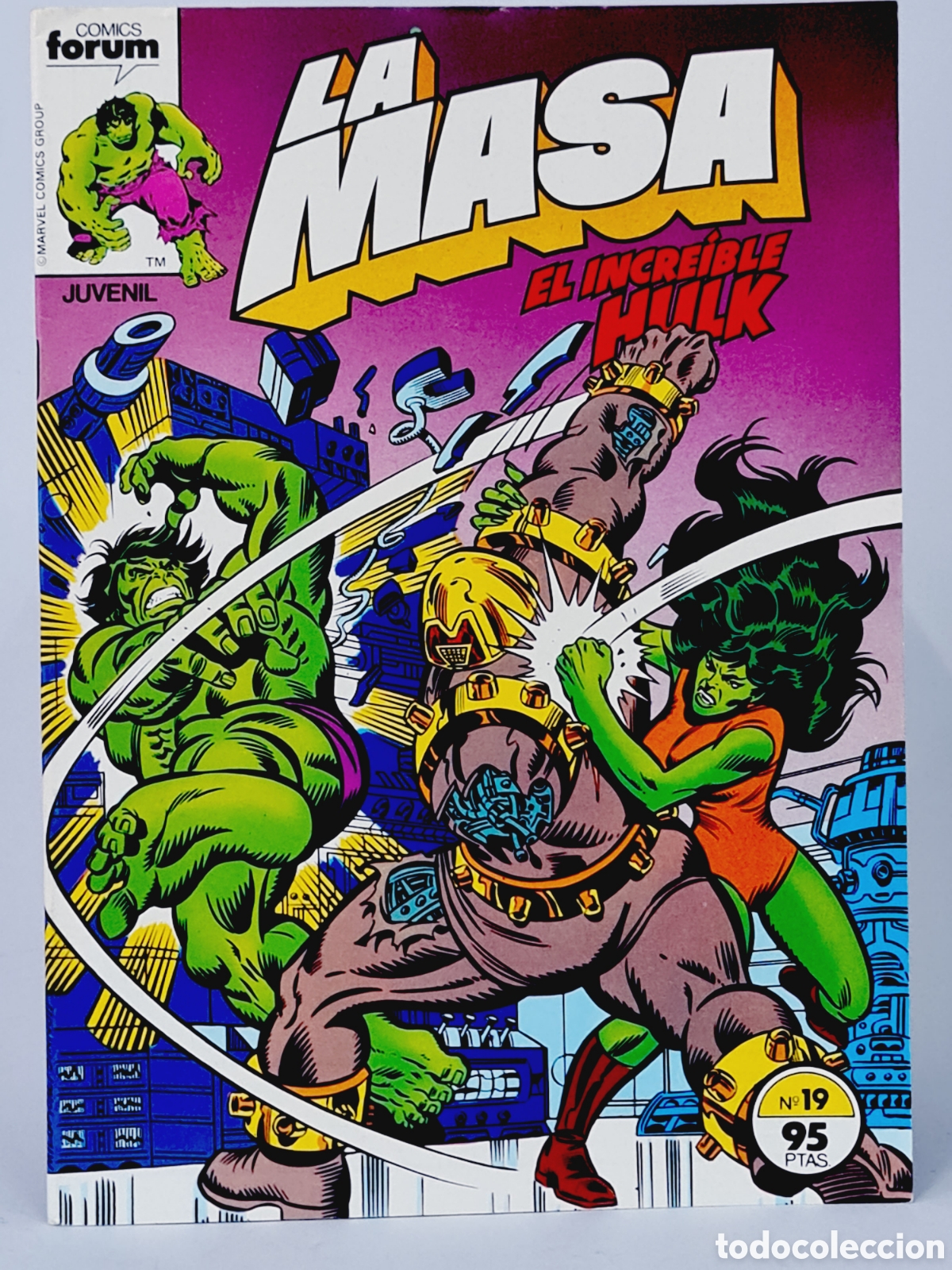 C&oacute;mics: DE KIOSCO COMIC LA MASA 19 COMICS FORUM EL INCRE&Iacute;BLE HULK MARVEL - Foto 1