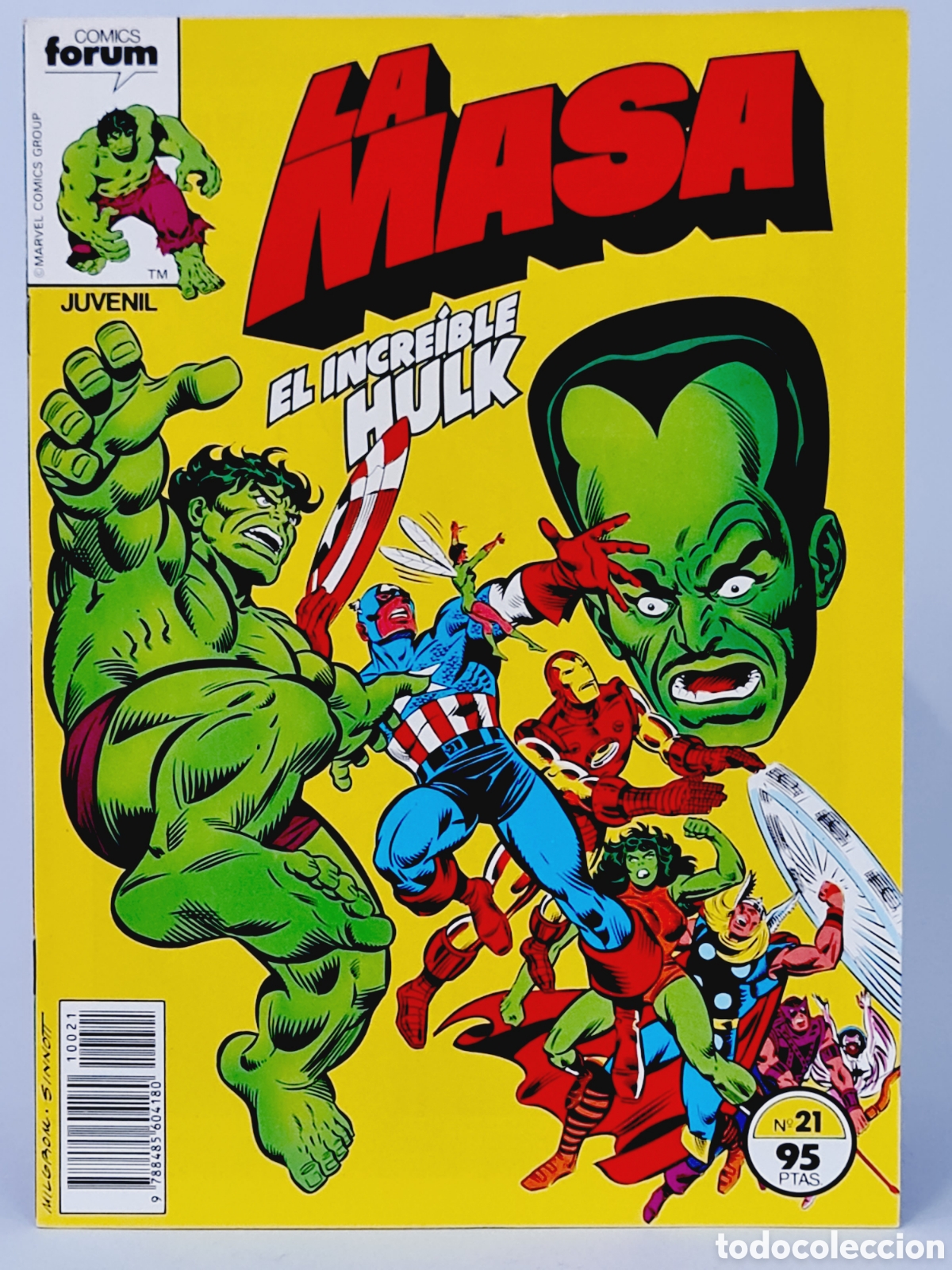 C&oacute;mics: DE KIOSCO COMIC LA MASA 21 COMICS FORUM EL INCRE&Iacute;BLE HULK MARVEL - Foto 1