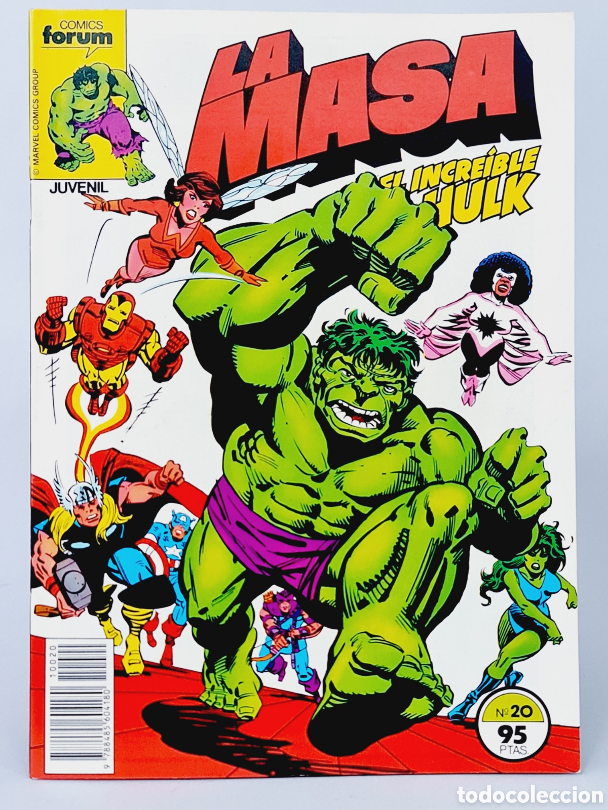 C&oacute;mics: DE KIOSCO COMIC LA MASA 20 COMICS FORUM EL INCRE&Iacute;BLE HULK MARVEL - Foto 1