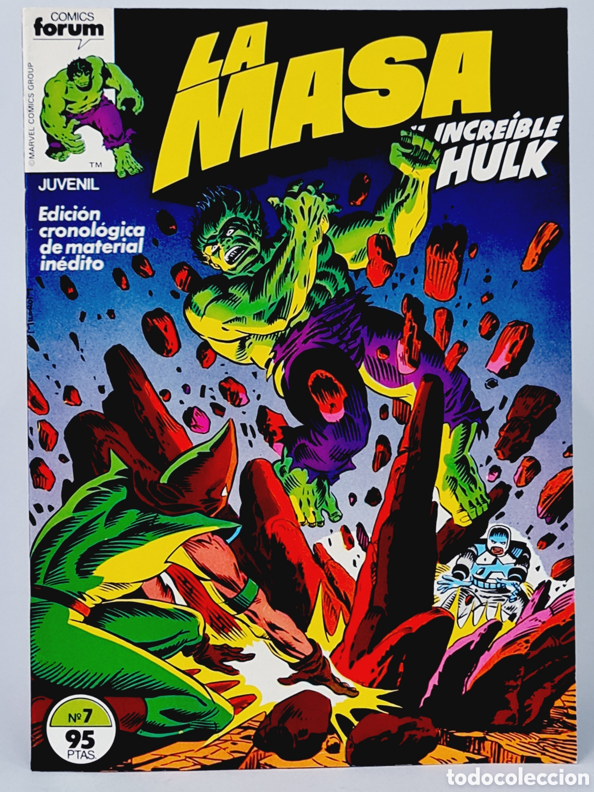 C&oacute;mics: DE KIOSCO COMIC LA MASA 7 COMICS FORUM EL INCRE&Iacute;BLE HULK MARVEL - Foto 1