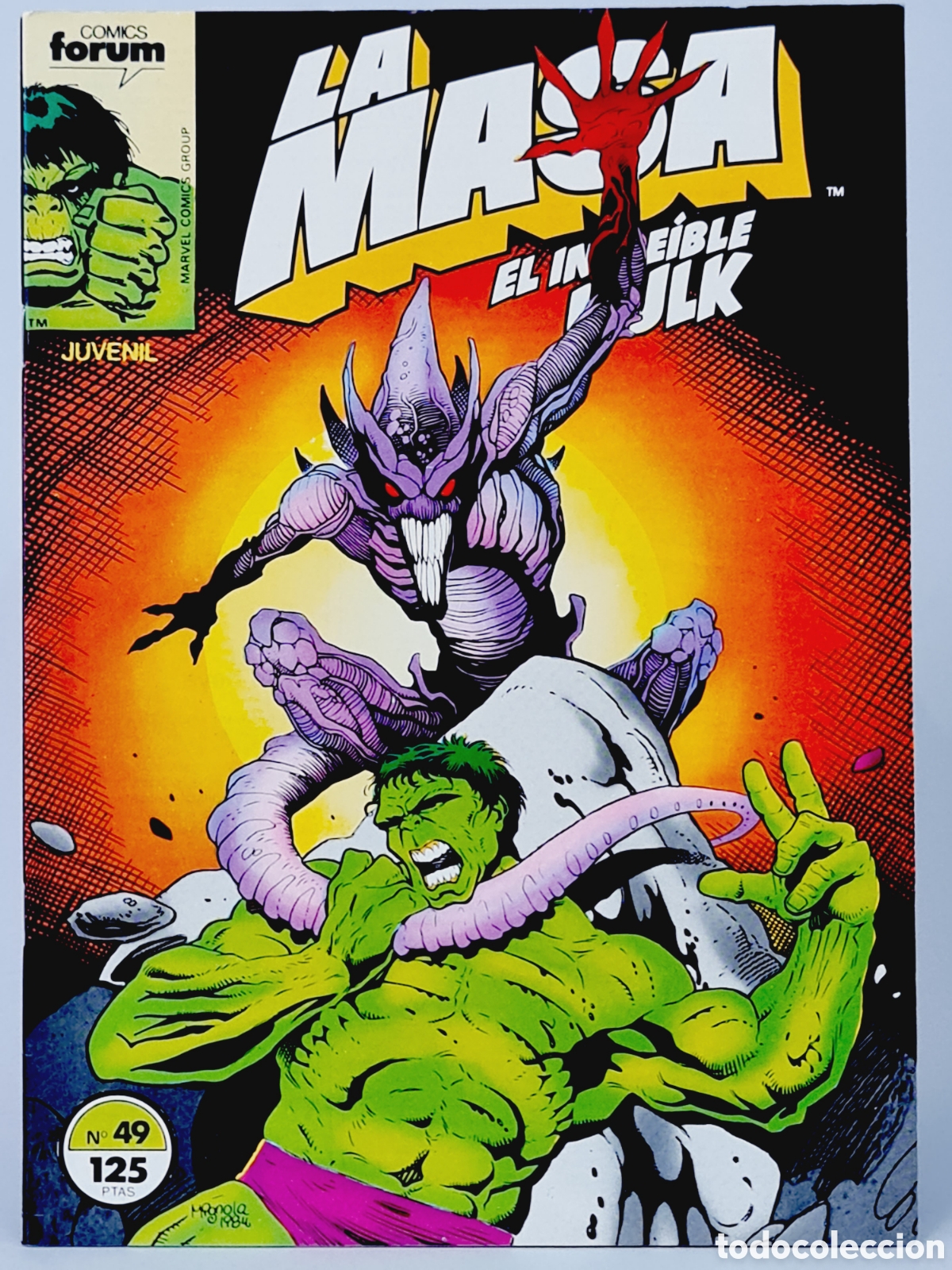 C&oacute;mics: DE KIOSCO COMIC LA MASA 49 COMICS FORUM EL INCRE&Iacute;BLE HULK MARVEL - Foto 1