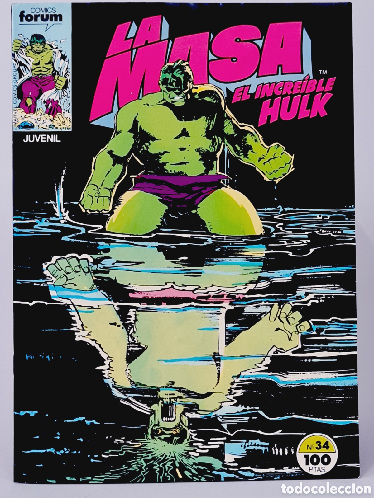 C&oacute;mics: DE KIOSCO COMIC LA MASA 34 COMICS FORUM EL INCRE&Iacute;BLE HULK MARVEL - Foto 1