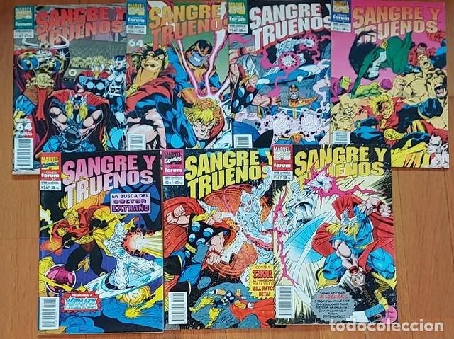 C&oacute;mics: Sangre y truenos forum colecci&oacute;n completa 7 numeros. THOR SILVER SURFER WARLOCK. - Foto 1