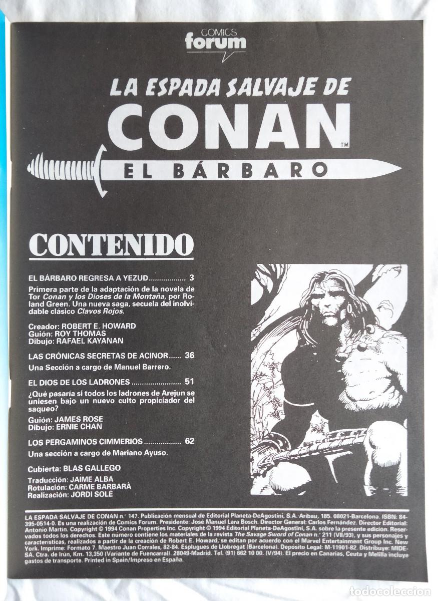 C&oacute;mics: La espada salvaje de Conan , Serie oro 147 - Ed Forum - Foto 2