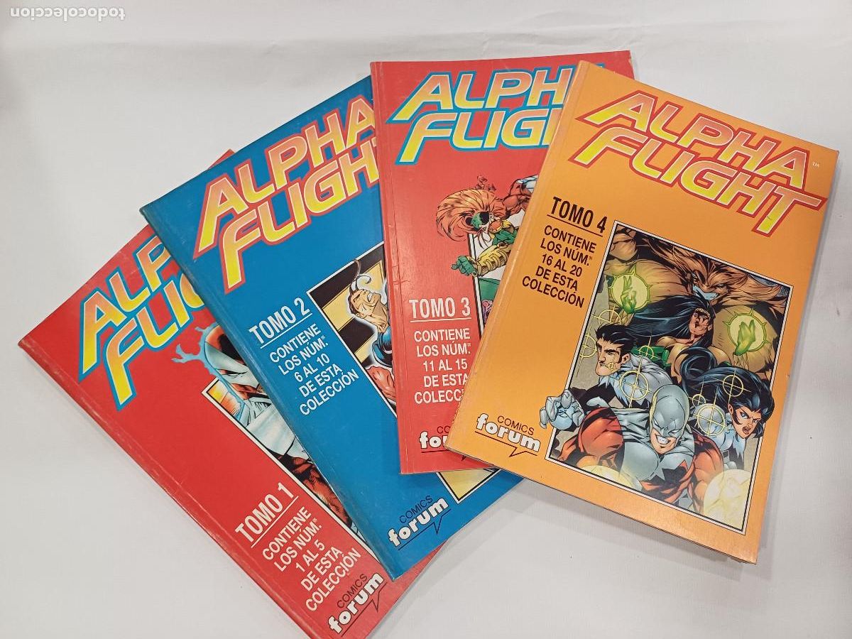 C&oacute;mics: ALPHA FLIGHT/VOL.2 COMPLETA/20 NUMEROS EN 4 TOMOS FORUM. - Foto 1
